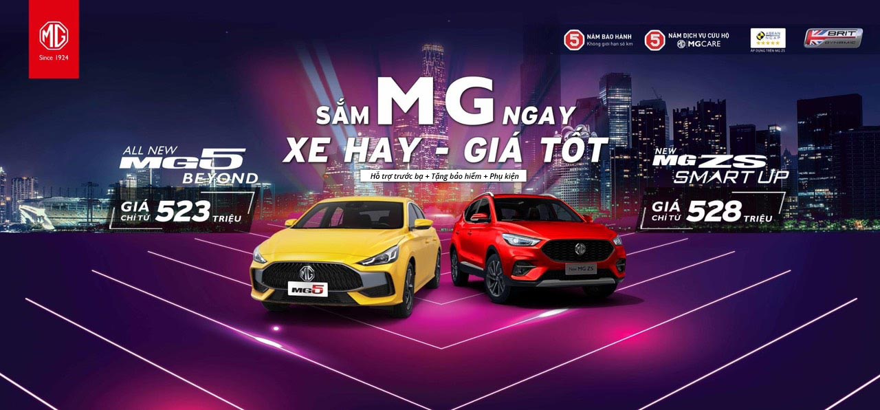 Bảng giá xe MG & ưu đãi khi mua xe MG KINH DƯƠNG VƯƠNG